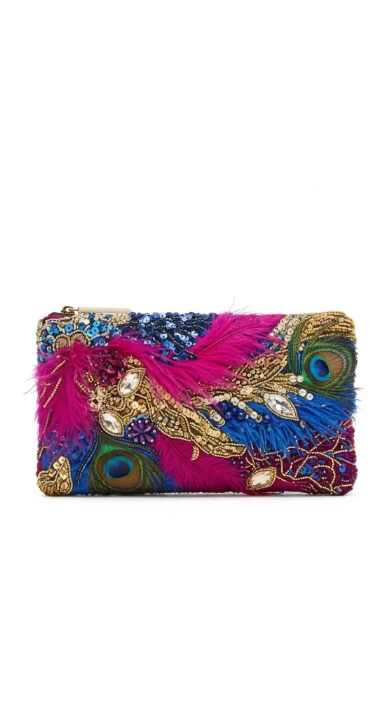 The Feathered Peacock Clutch The Feathered Peacock Clutch