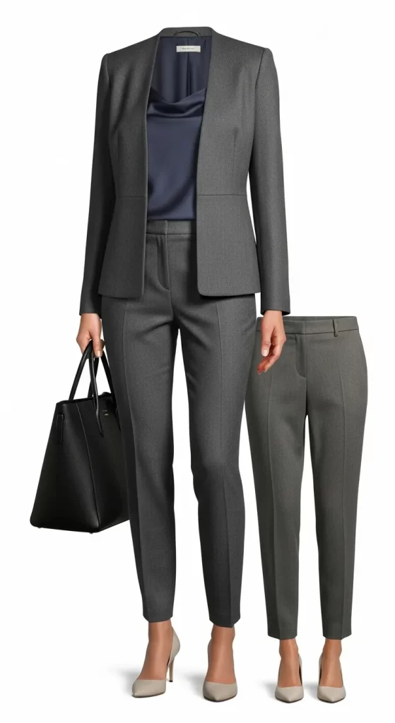The Executive Collarless Suit