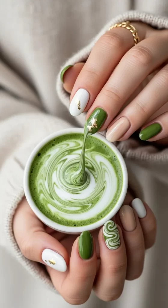 Earthy Matcha Latte Art