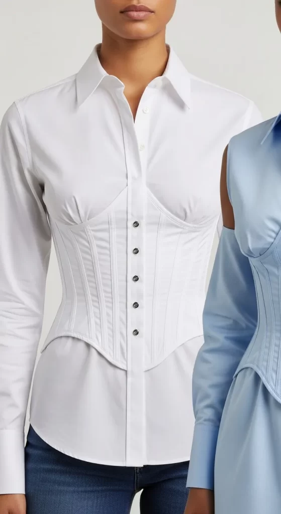 The Corset-Style Waist Cincher Shirt