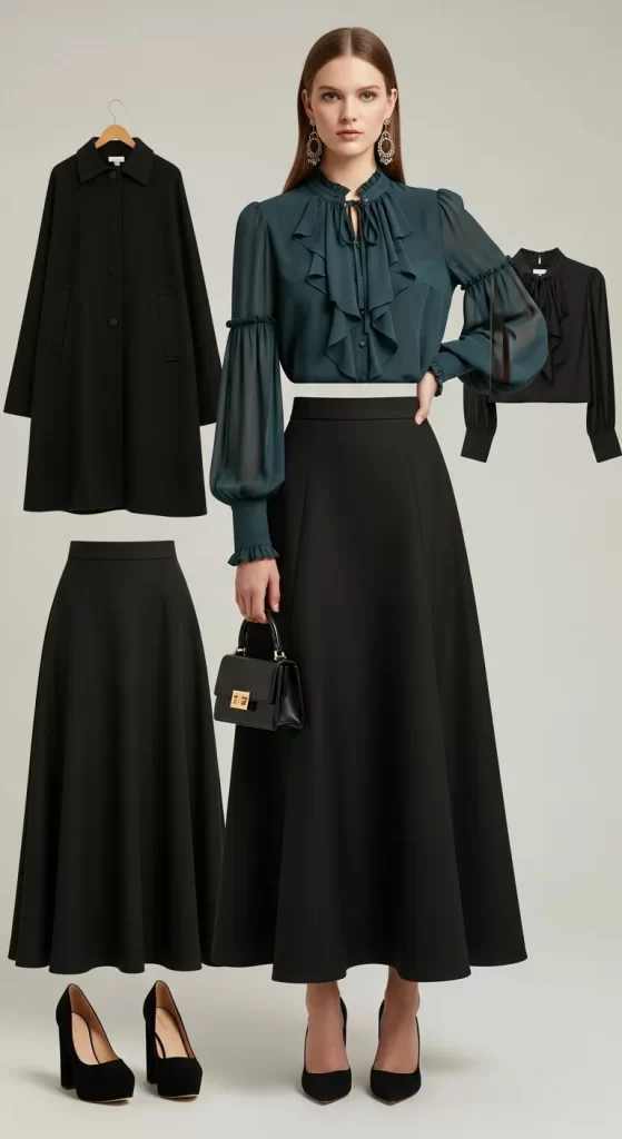 The Romantic Ruffled Blouse Ensemble The Romantic Ruffled Blouse Ensemble