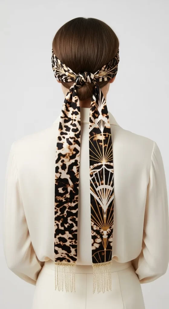 The Tasseled Hair Ribbon Scarf The Tasseled Hair Ribbon Scarf