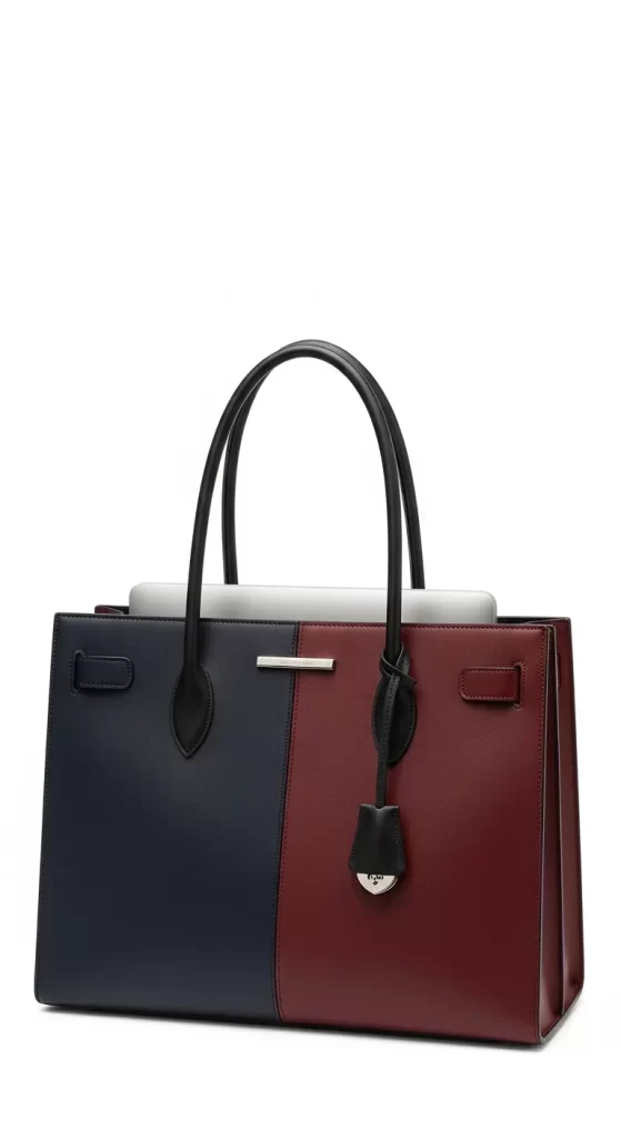 The Color-Block Executive Tote