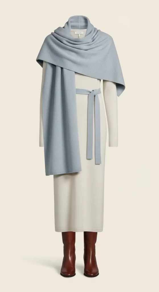The Serene Scarf-Draped Sheath The Serene Scarf-Draped Sheath
