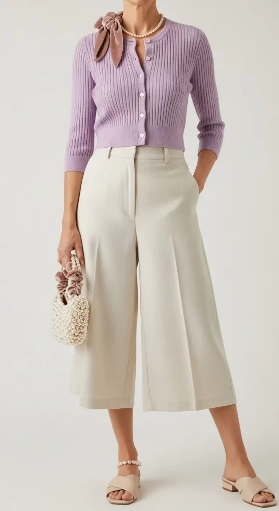 The Cropped Cardigan and Culotte The Cropped Cardigan and Culotte