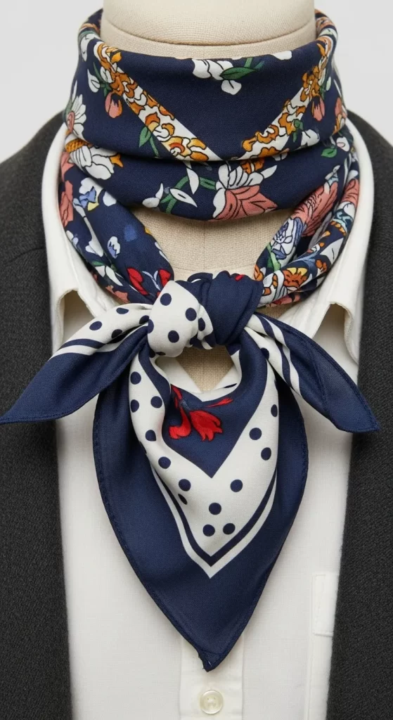The Dapper Double-Pattern Neckerchief The Dapper Double-Pattern Neckerchief
