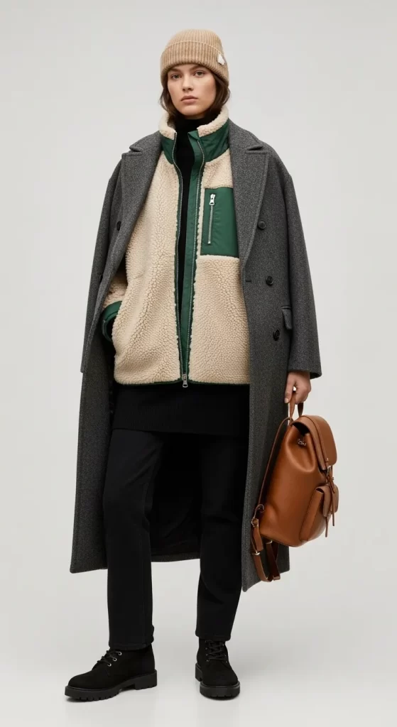 The Shearling and Herringbone Mix The Shearling and Herringbone Mix