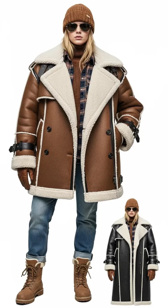 The Shearling Aviator Trench The Shearling Aviator Trench