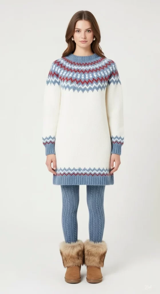 The Nordic Snowflake Knit Dress The Nordic Snowflake Knit Dress