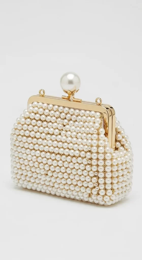 The Luminous Pearl Frame Clutch