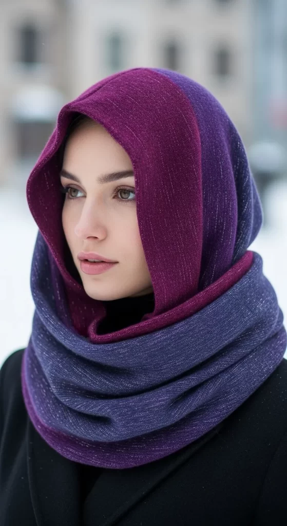 The Mystical Shimmer Hooded Scarf The Mystical Shimmer Hooded Scarf