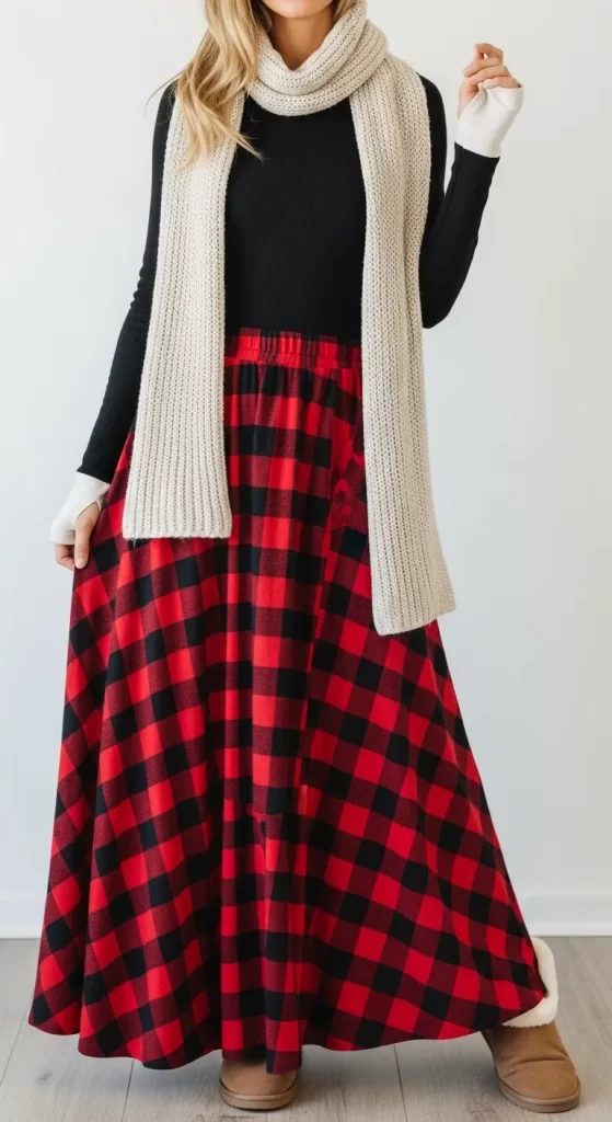 The Plaid Maxi Skirt Layer The Plaid Maxi Skirt Layer