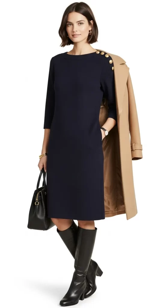 The Nautical Button-Shoulder Sheath The Nautical Button-Shoulder Sheath