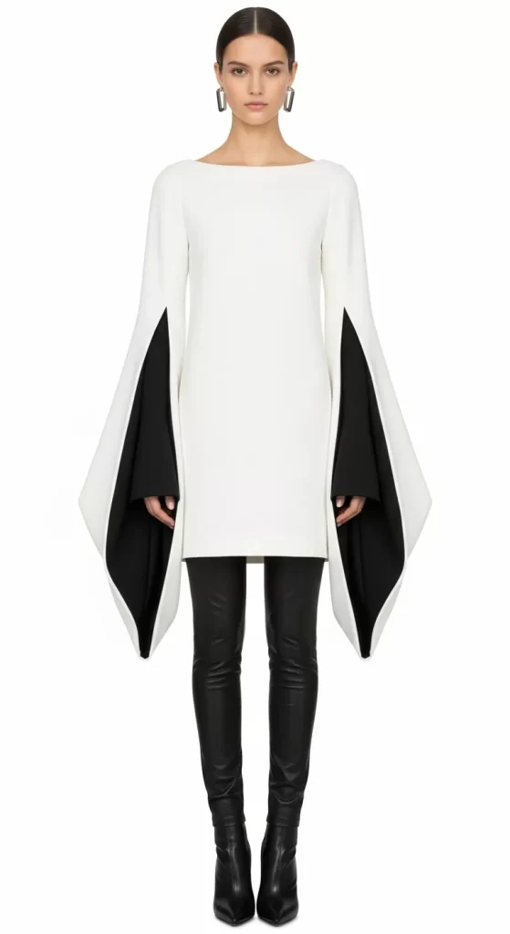 The Sculptural Bell-Sleeve Tunic The Sculptural Bell-Sleeve Tunic