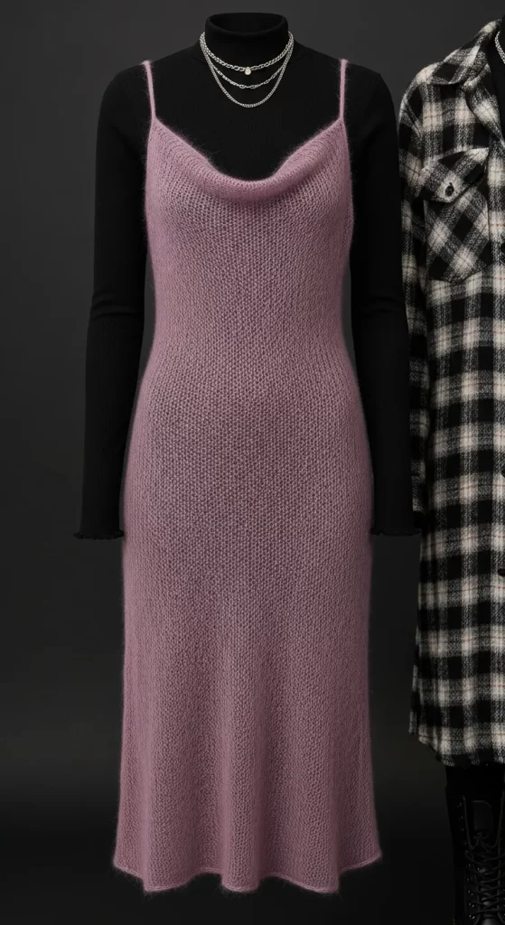 The Fuzzy Mohair Cowl Neck Slip The Fuzzy Mohair Cowl Neck Slip