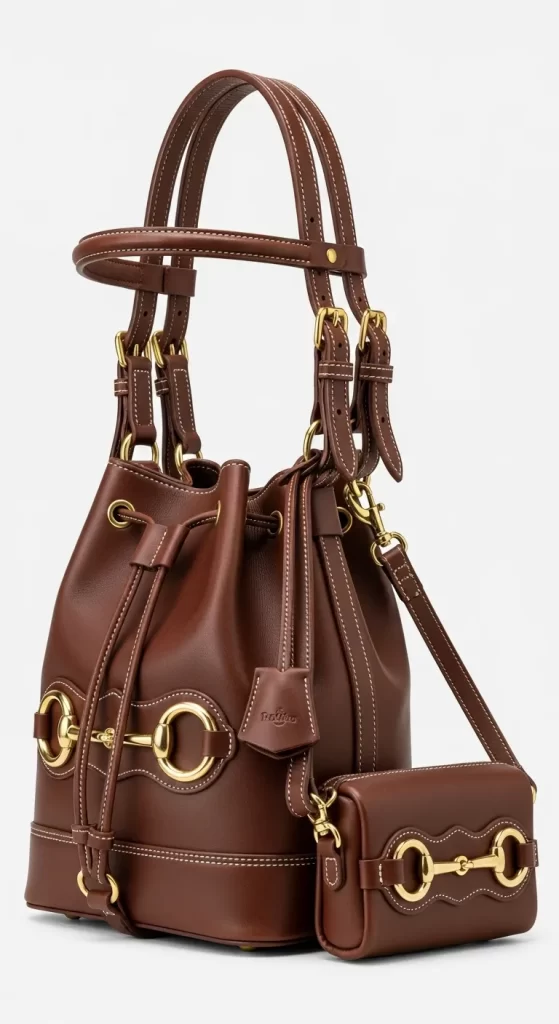 The Equestrian Leather Bucket Bag