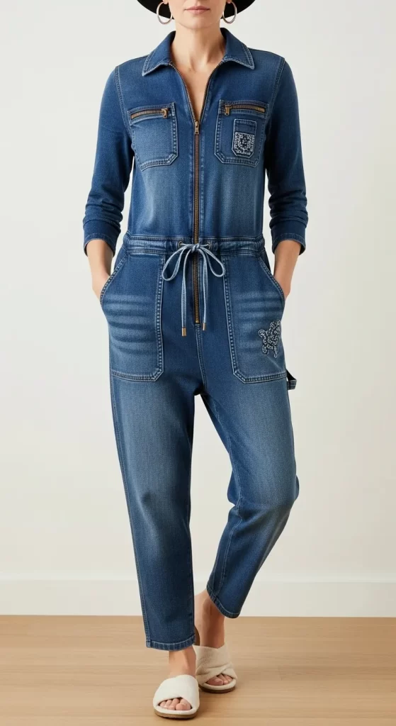 The Soft Denim Boiler Suit The Soft Denim Boiler Suit