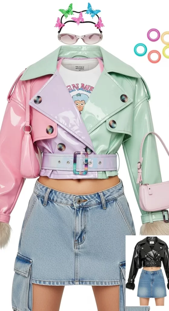 The Playful Y2K Vinyl Crop The Playful Y2K Vinyl Crop