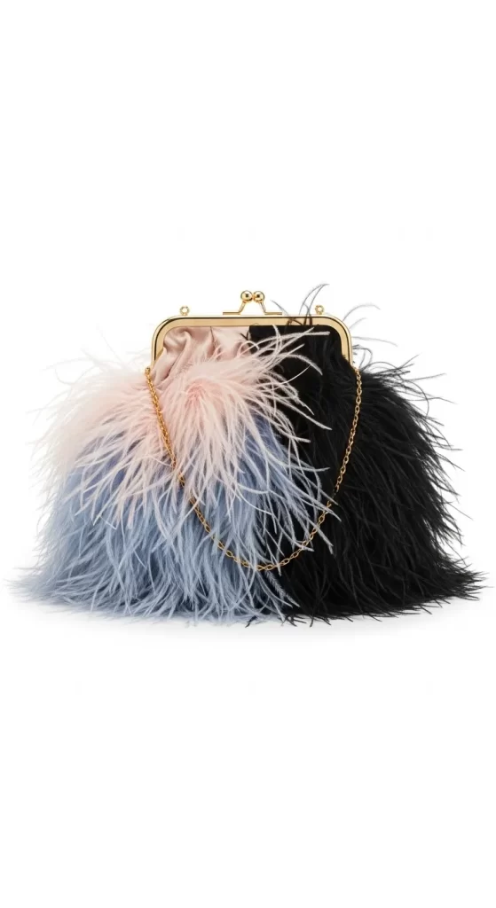 The Extravagant Feather Clutch